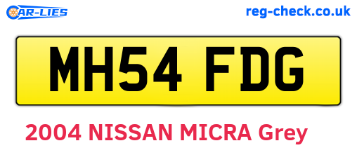 MH54FDG are the vehicle registration plates.