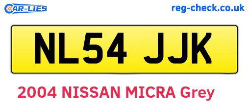 NL54JJK are the vehicle registration plates.