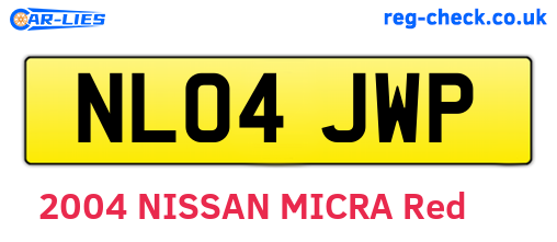 NL04JWP are the vehicle registration plates.
