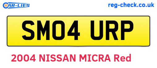 SM04URP are the vehicle registration plates.