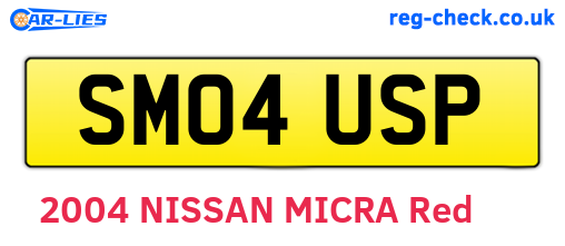 SM04USP are the vehicle registration plates.