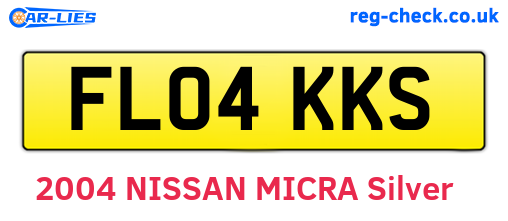 FL04KKS are the vehicle registration plates.