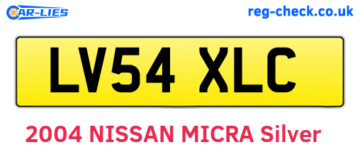 LV54XLC are the vehicle registration plates.