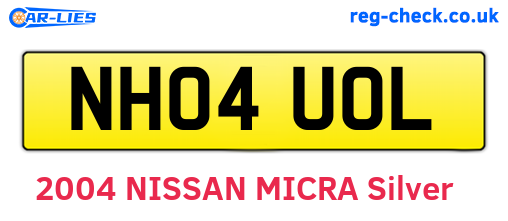 NH04UOL are the vehicle registration plates.