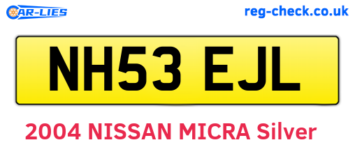 NH53EJL are the vehicle registration plates.