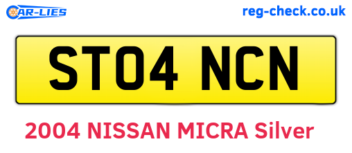 ST04NCN are the vehicle registration plates.