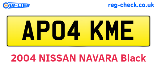AP04KME are the vehicle registration plates.