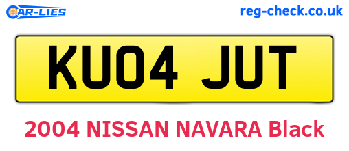 KU04JUT are the vehicle registration plates.