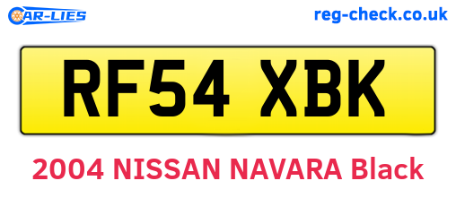 RF54XBK are the vehicle registration plates.