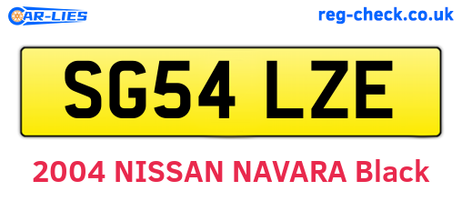SG54LZE are the vehicle registration plates.