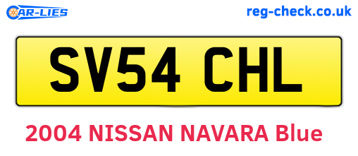SV54CHL are the vehicle registration plates.