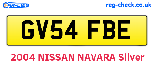 GV54FBE are the vehicle registration plates.