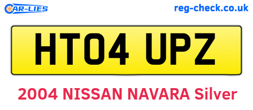 HT04UPZ are the vehicle registration plates.