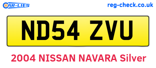 ND54ZVU are the vehicle registration plates.