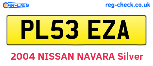 PL53EZA are the vehicle registration plates.