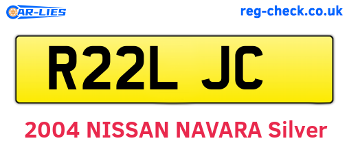 R22LJC are the vehicle registration plates.