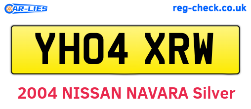 YH04XRW are the vehicle registration plates.