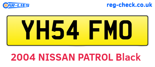 YH54FMO are the vehicle registration plates.