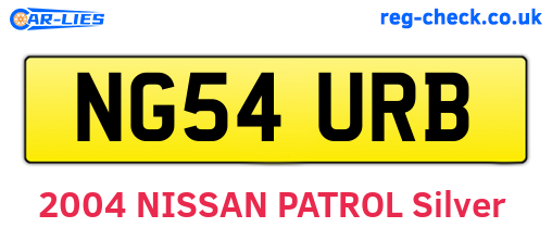 NG54URB are the vehicle registration plates.