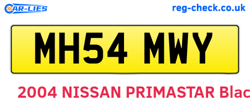 MH54MWY are the vehicle registration plates.