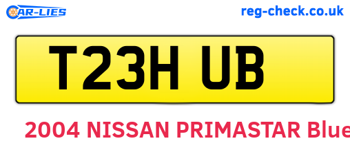 T23HUB are the vehicle registration plates.