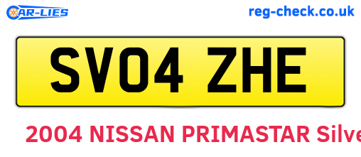 SV04ZHE are the vehicle registration plates.