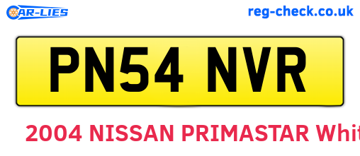 PN54NVR are the vehicle registration plates.