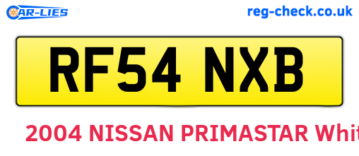 RF54NXB are the vehicle registration plates.