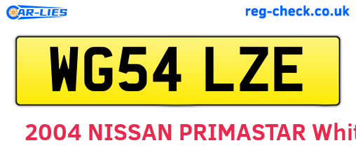 WG54LZE are the vehicle registration plates.