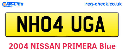NH04UGA are the vehicle registration plates.
