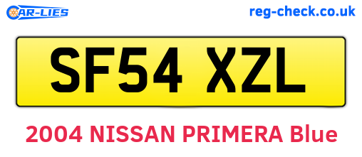 SF54XZL are the vehicle registration plates.