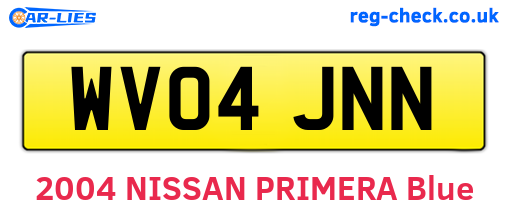 WV04JNN are the vehicle registration plates.