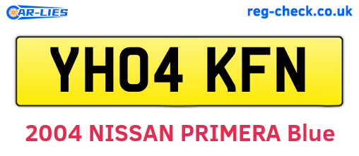 YH04KFN are the vehicle registration plates.