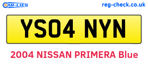 YS04NYN are the vehicle registration plates.