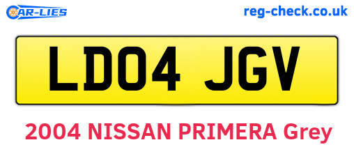 LD04JGV are the vehicle registration plates.