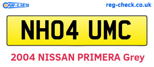 NH04UMC are the vehicle registration plates.