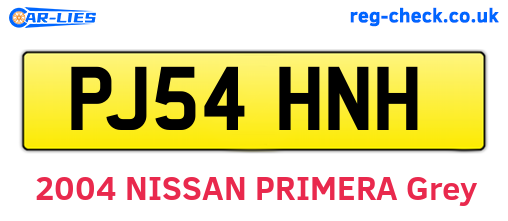PJ54HNH are the vehicle registration plates.