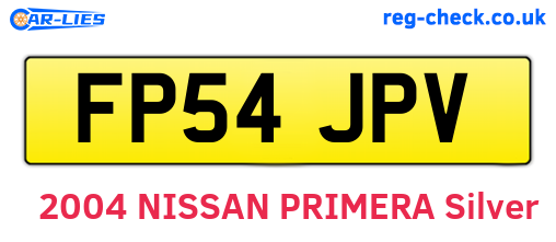 FP54JPV are the vehicle registration plates.