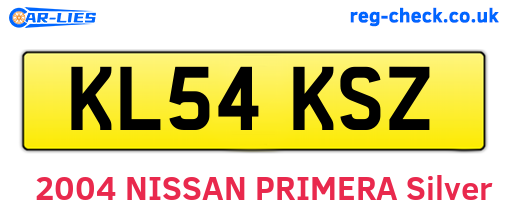 KL54KSZ are the vehicle registration plates.