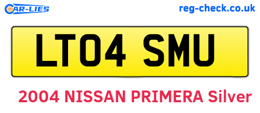 LT04SMU are the vehicle registration plates.
