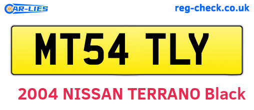 MT54TLY are the vehicle registration plates.