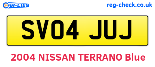 SV04JUJ are the vehicle registration plates.