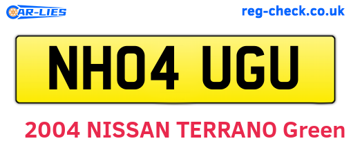 NH04UGU are the vehicle registration plates.