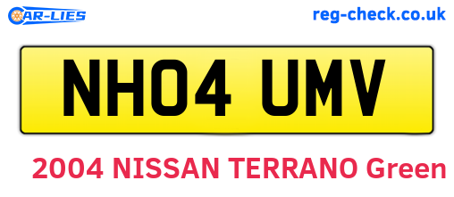 NH04UMV are the vehicle registration plates.