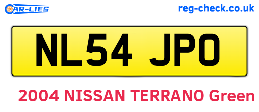 NL54JPO are the vehicle registration plates.