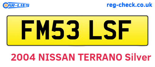 FM53LSF are the vehicle registration plates.