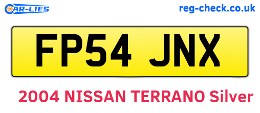 FP54JNX are the vehicle registration plates.