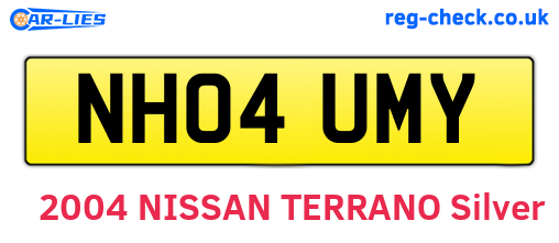 NH04UMY are the vehicle registration plates.