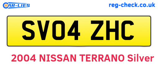 SV04ZHC are the vehicle registration plates.