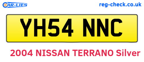 YH54NNC are the vehicle registration plates.